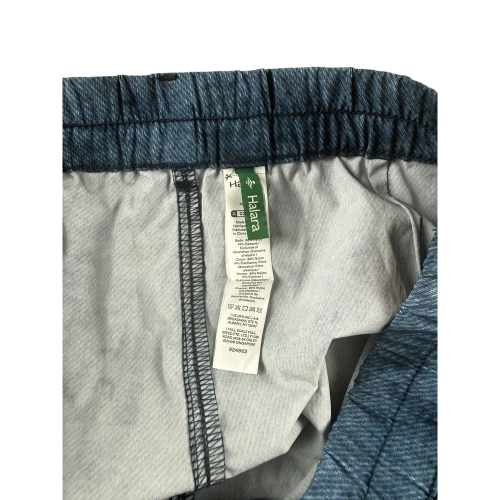 Halara Womens Cargo Jogger Pants Blue Acid Wash Stretch Casual Size L - Picture 5 of 13